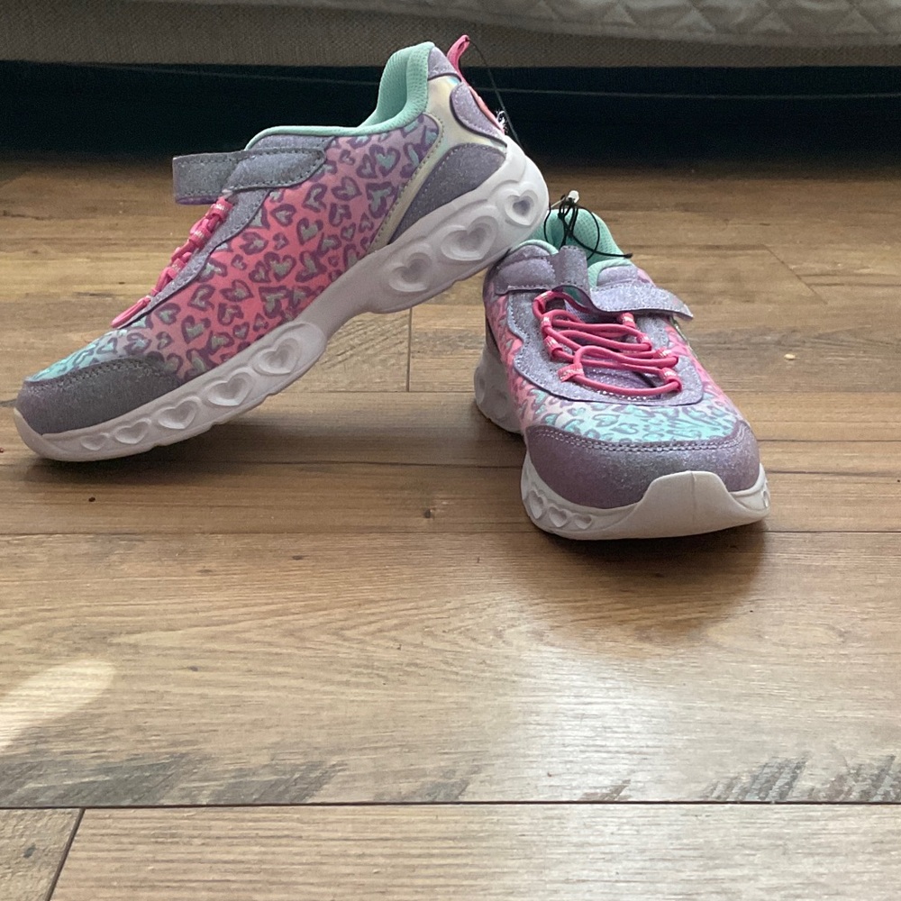 Stylish Kids Shoes with Pink and Purple Accents